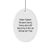 Fun Urban Planner Oval Ornament Gifts from Friends for Urban Planner Christmas Unique Decorations - Image 1